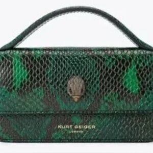 Kurt Geiger Emerald Snakeskin Clutch